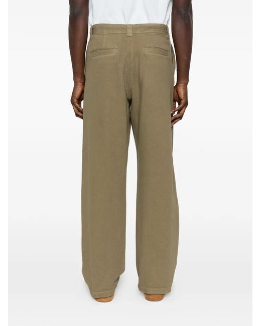 A.P.C. Natural Buttoned Straight Trousers for men