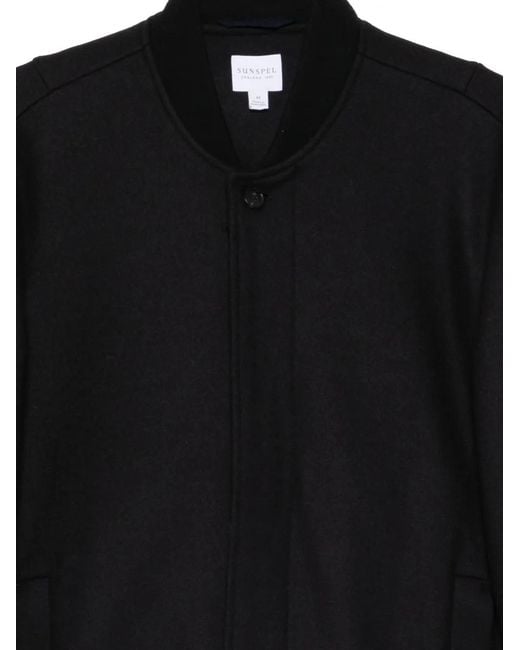 Sunspel Black Buttoned Jacket for men