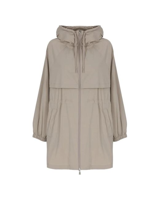 Herno Gray Parka Zippée À Capuche