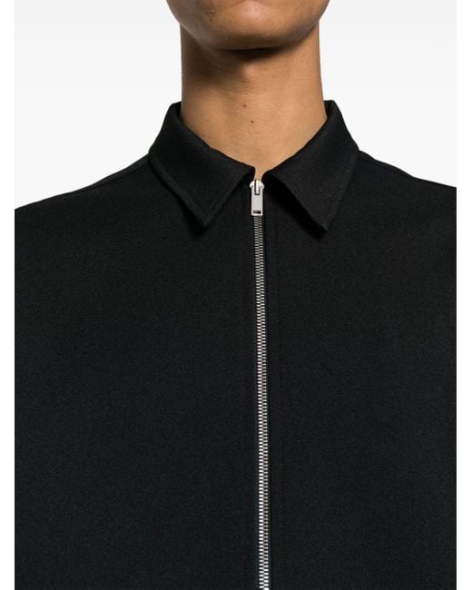 Giacca-camicia con zip di Jil Sander in Black da Uomo