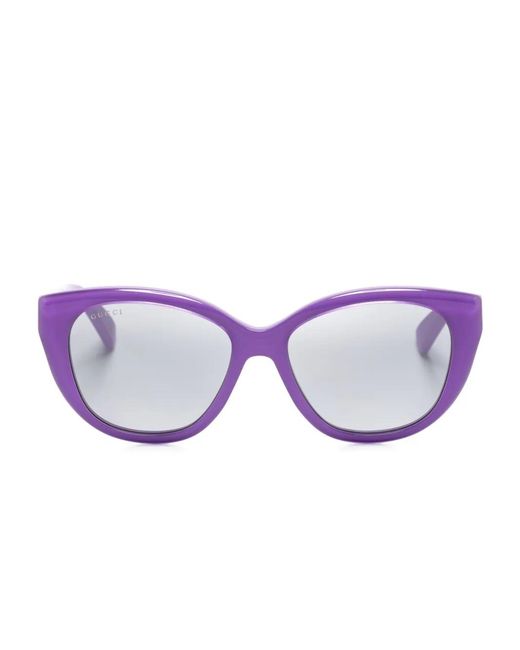 Gucci Purple Cat-Eye Sunglasses