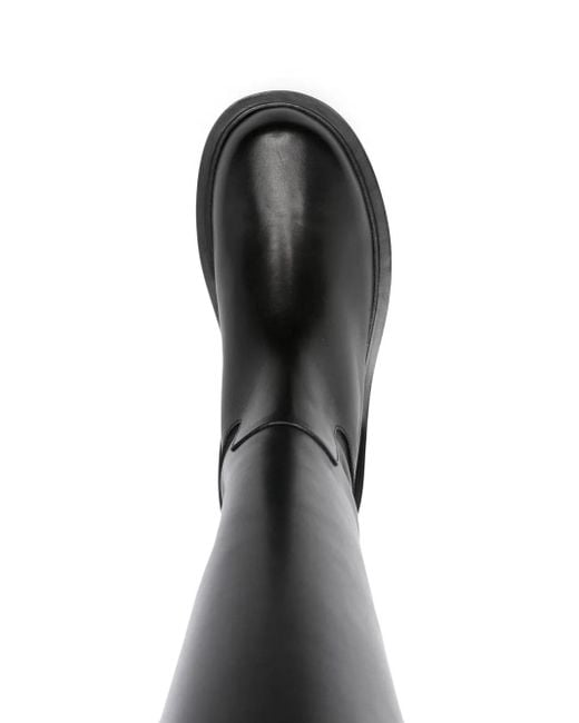 Jil Sander Black Knee-High Boots