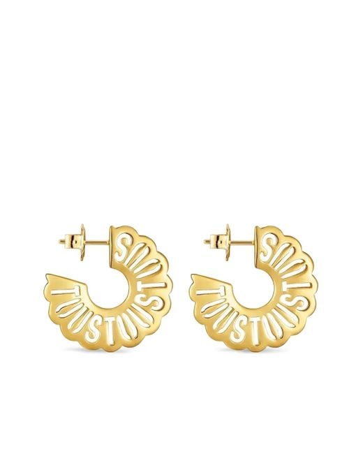 Tous Geplooide Oorringen Met Logo in het Metallic