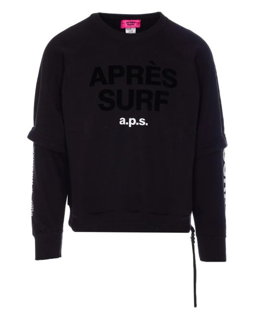 APRÈS SURF Blue Logo-Print Sweatshirt for men