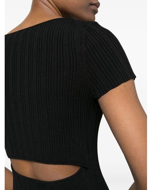 Proenza Schouler Black Open-back Knit Dress