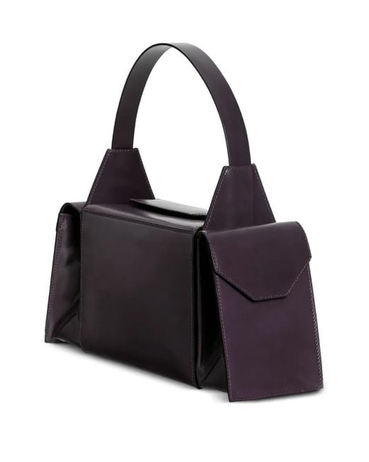 Merryl Tielman Blue Barbara Leather Shoulder Bag