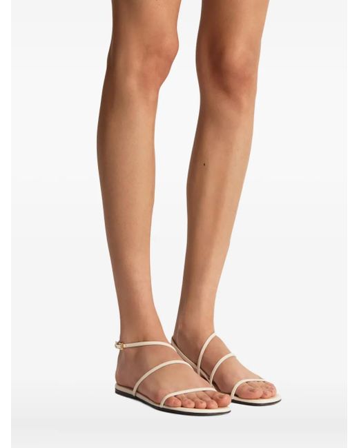 Khaite White Loop Flat Sandals