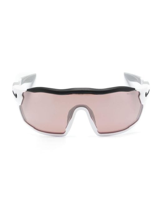 Gafas de sol Show X Rush con montura estilo escudo Nike de color Pink