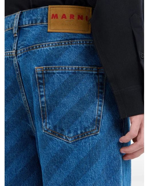 メンズ Marni ストライプ ジーンズ Blue