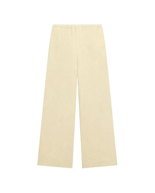 Liviana Conti White Nolan Elasticated-Waistband Wide-Leg Trousers