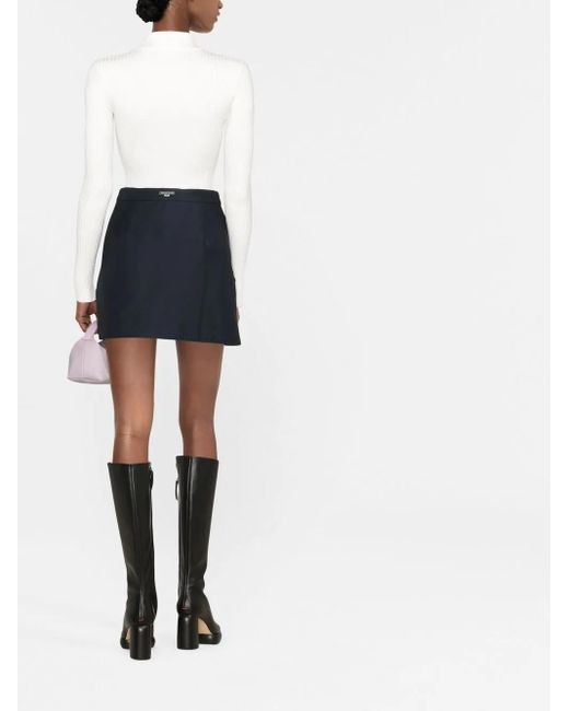 Courreges Courregés Women Rib Knit High Neck Sweater White