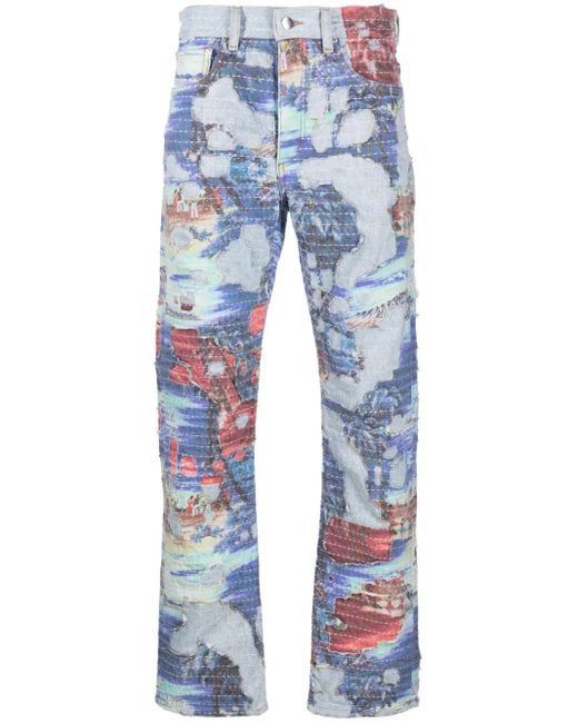 Amiri Straight Jeans in het Blue voor heren