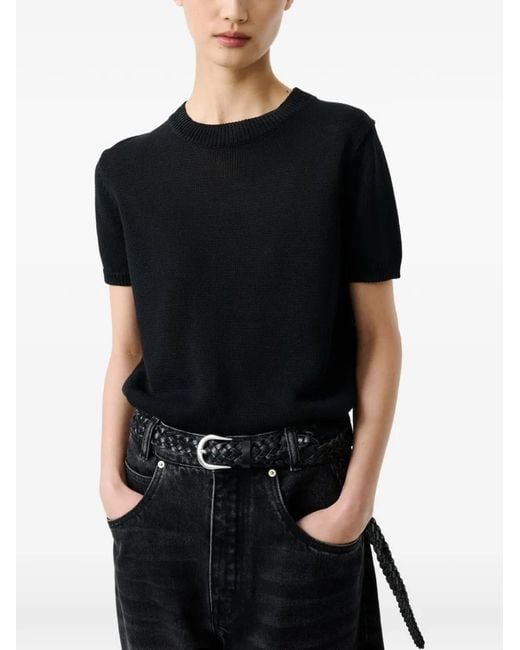 Studio Nicholson Black Seren Ribbed Top