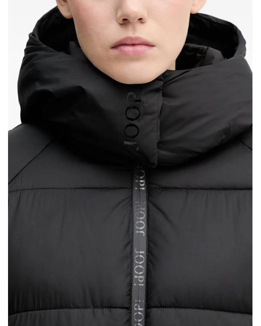 Joop! Black Hooded Padded Coat