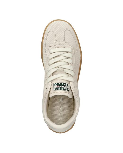 Lacoste White Baseshot Pro Suede Sneakers