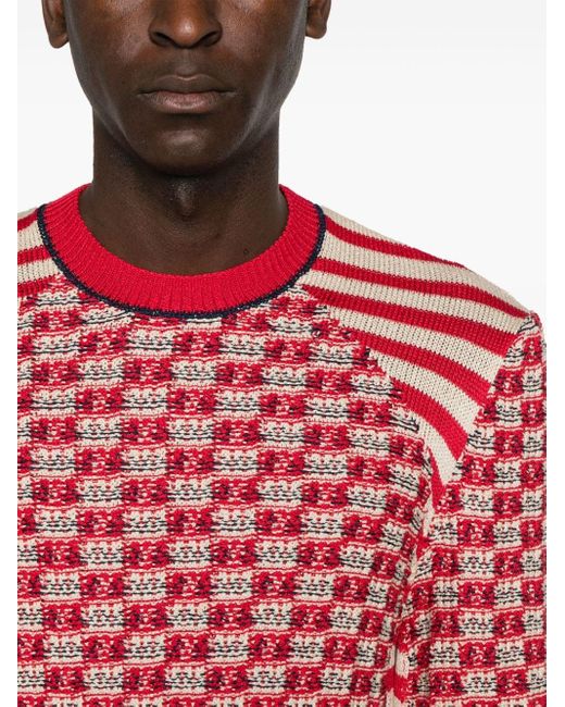 Wales Bonner Red Unity Cotton Sweater for men