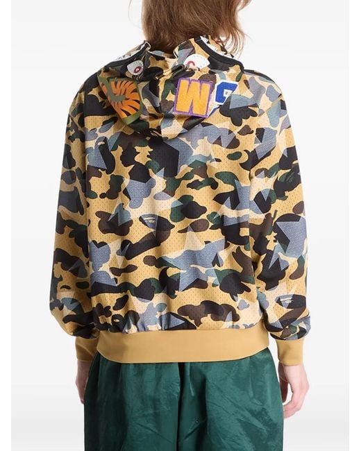 A Bathing Ape Gray Shark Camo Hoodie