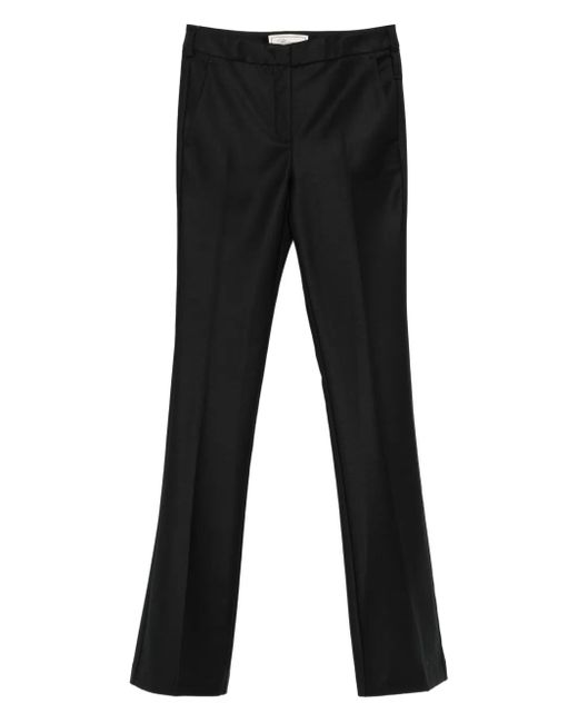 Blumarine Black Flared Twill Pants