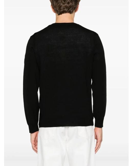 Lacoste Black V-Neck Sweater for men