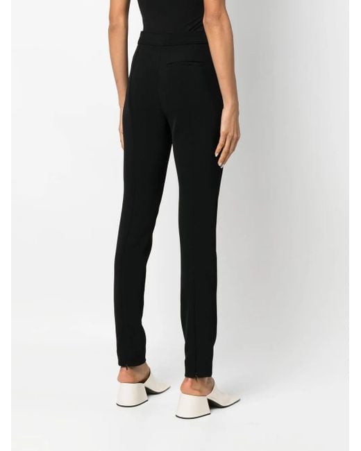 Proenza Schouler Black Bi-Stretch Crepe Slim Trousers