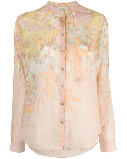 Forte Forte Natural Forte_forte Printed Cotton And Silk Blend Shirt