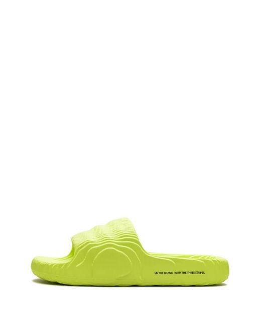 Adidas Green Adilette 22 "Solar" Slides