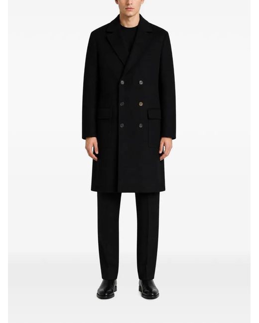 RETORI Black Double-Breasted Coat for men