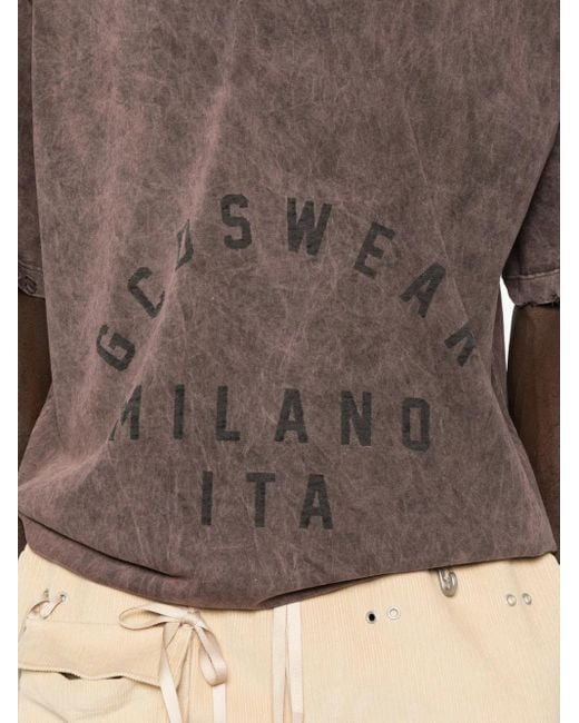 メンズ Gcds ダメージ グラフィック Tシャツ Brown