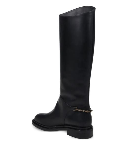 Sergio Levantesi Black Laura56 Chain-Leather Boots