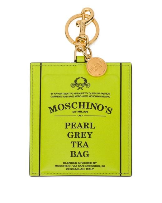 Moschino Yellow Leather Keyring