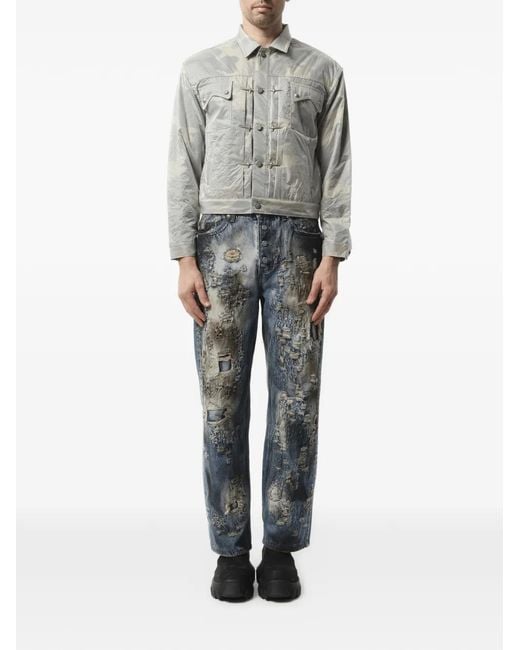 THUG CLUB Gray Clouded Claw Jacket for men