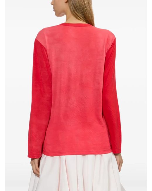 Comme des Garçons Red Long-Sleeve Top