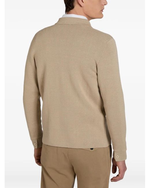 Zanone Natural V-Neck Cardigan for men