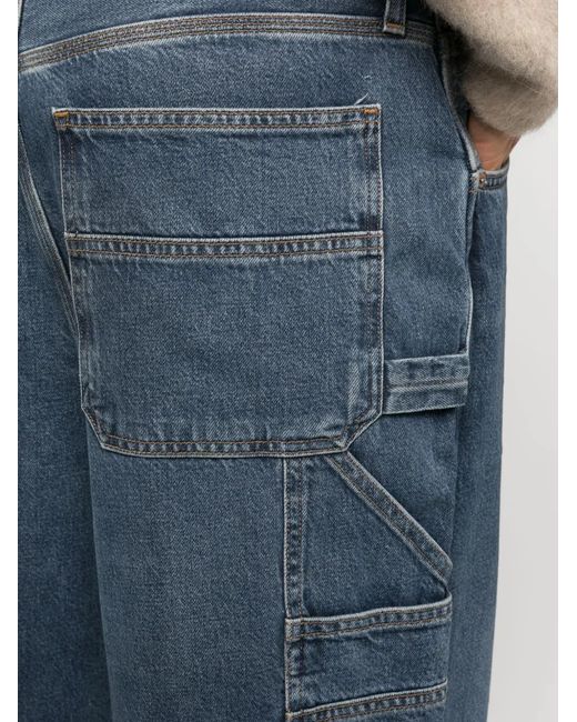 Agolde Blue Mid-Rise Wide-Leg Jeans for men