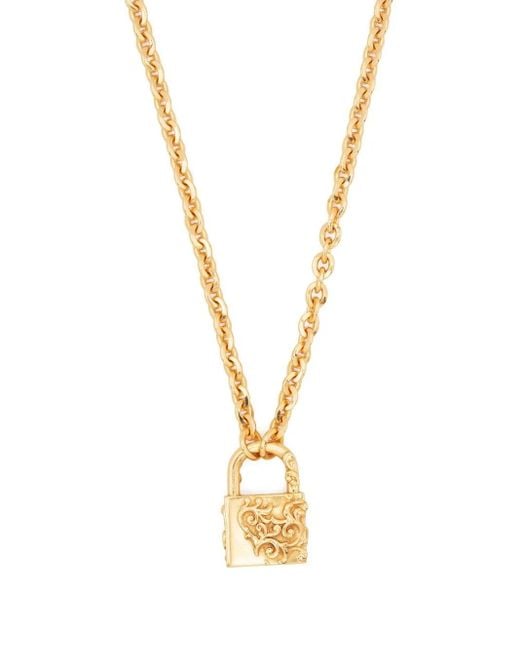 Emanuele Bicocchi Metallic Padlock Pendant Necklace