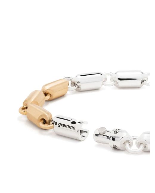 Le Gramme 27g Segment ブレスレット 18kイエローゴールド&スターリングシルバー White