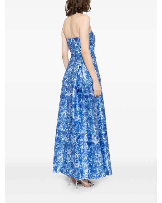 Sachin & Babi Blue Giovanna Floral-Print Dress