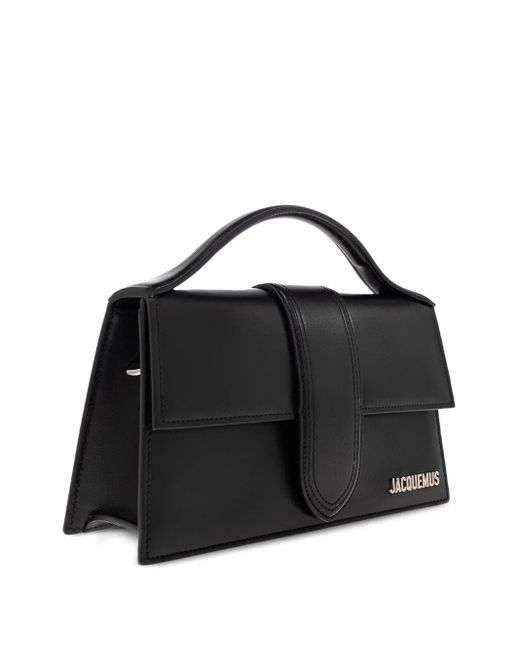 Jacquemus The Big Bambino Leren Tas Met Handvat in het Black