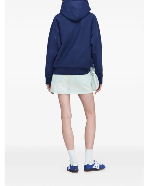 Marc Jacobs Blue Logo-Print Hoodie