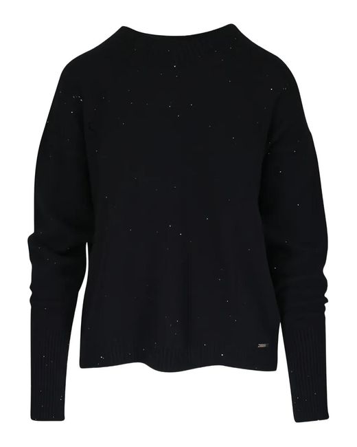 Kiton Black Sparkle-Detail Sweater
