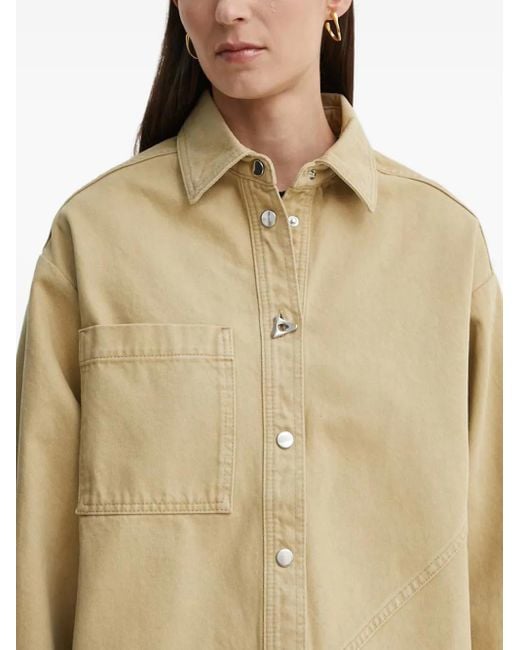 Giacca-Camicia Con Tasca Applicata E Chiusura A Bottoni di Aeron in Natural