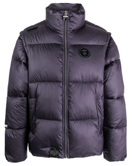 Doudoune À Logo Appliqué Aape By A Bathing Ape pour homme en coloris Blue