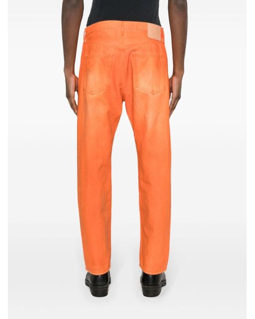 Acne Low Waist Straight Jeans in het Orange voor heren