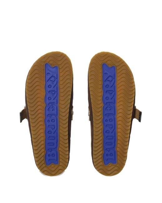 Burberry Brown Check-pattern Buckle Sandals