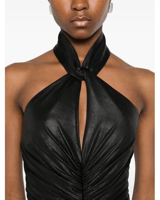 Vestido de fiesta con cuello halter Elie Saab de color Black