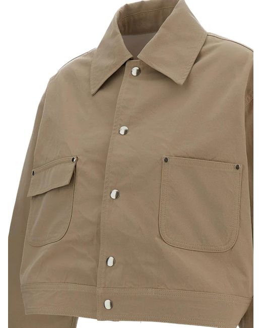 Plan C Natural Button-Fastening Jacket