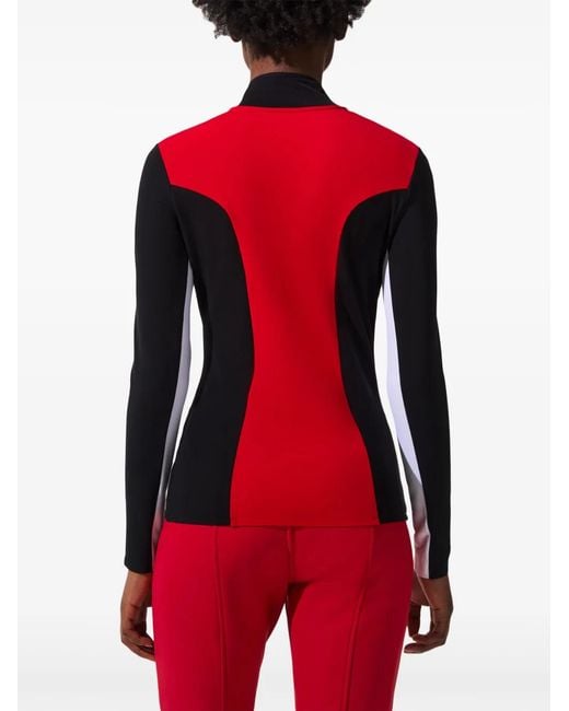 Perfect Moment Black Jg Zip-Up Top