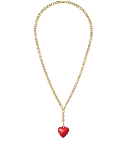 Roxanne Assoulin White The Mini Puffy Heart Necklace