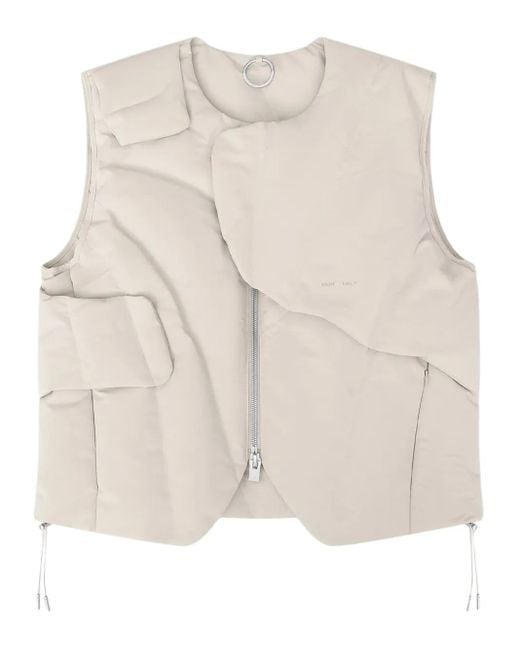 HELIOT EMIL Natural Layered Padded Gilet for men