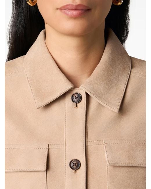 Brooks Brothers Natural Patch-Pocket Suede Jacket